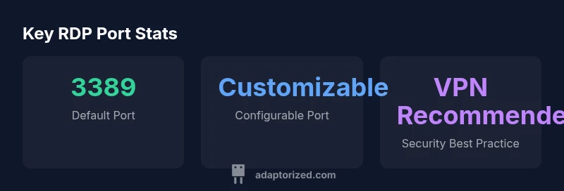 infographic about RDP port defaults and security tips